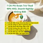 7 chi phí được trừ thuế 90% HKD Doanh Nghiệp Không biết